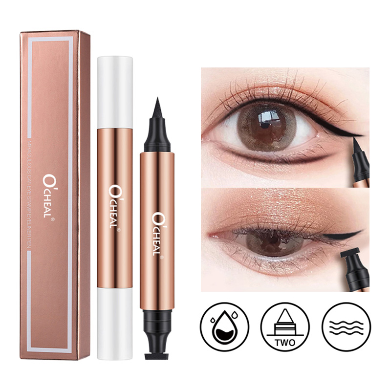 Waterproof Liquid Eyeliner Pen - O'CHEAL-Lápiz Delineador de ojos líquido negro,