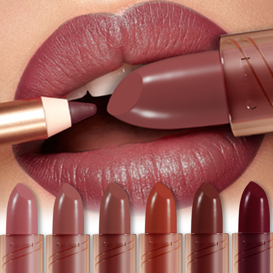 Matte Velvet Lip Tint Long Lasting - Lápiz Labial Mate de 14 Colores,