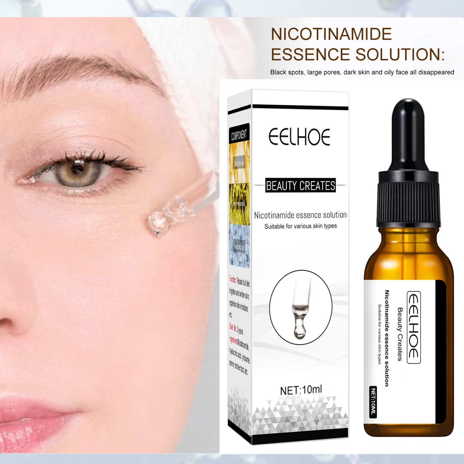 Niacinamide Pore Shrinking Essence - Suero Facial blanqueador, reduce los poros,