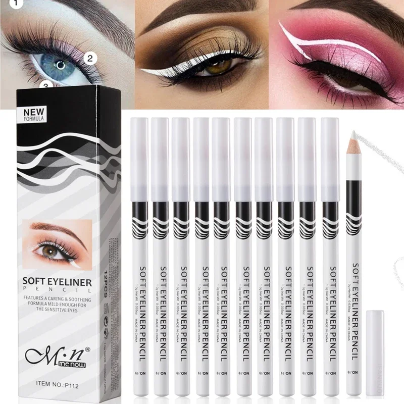 Waterproof Liquid Eyeliner Pen - 12 Uds delineador de ojos blanco