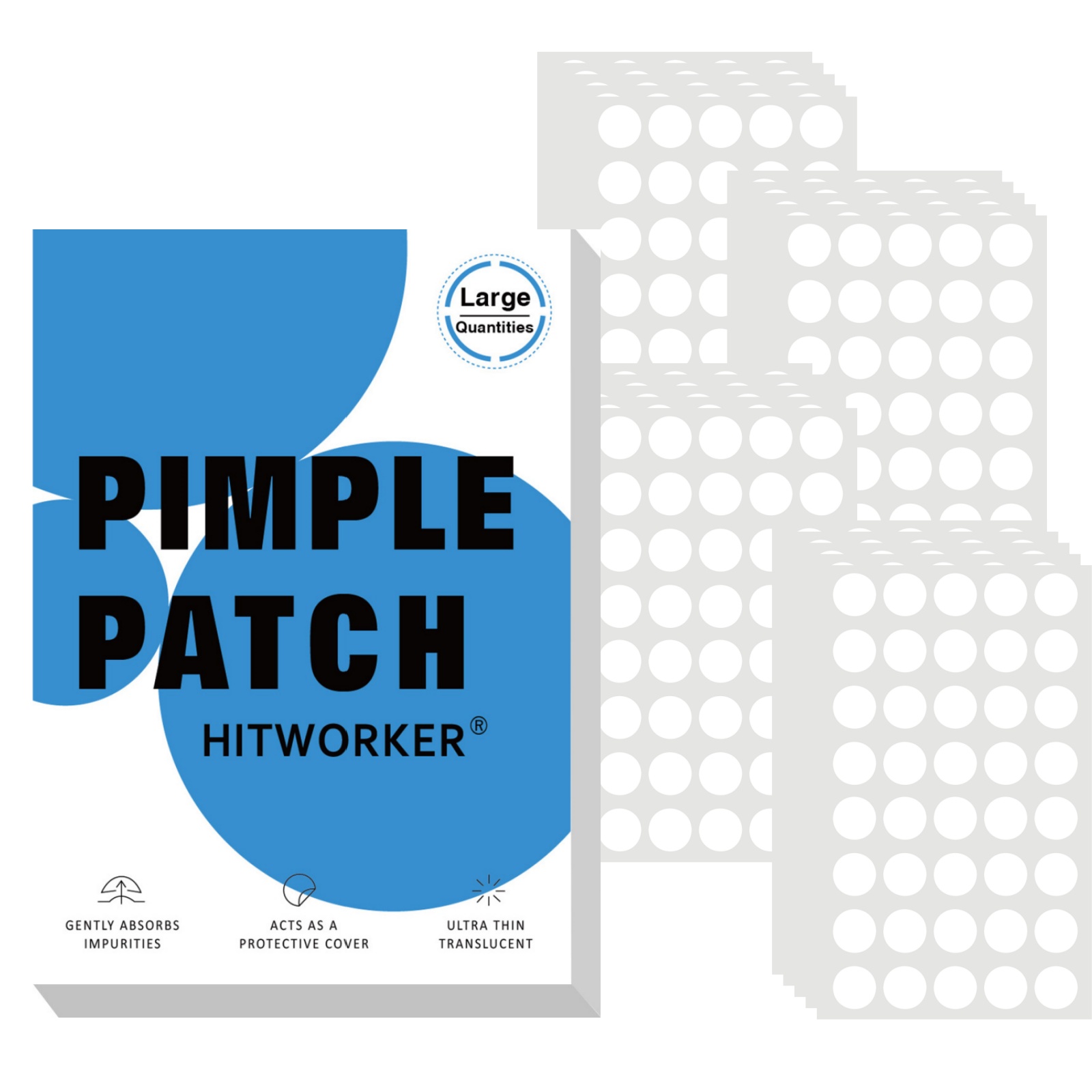 Hydrocolloid Pimple Patch - 800 Parches Hidrocoloides para Acné y