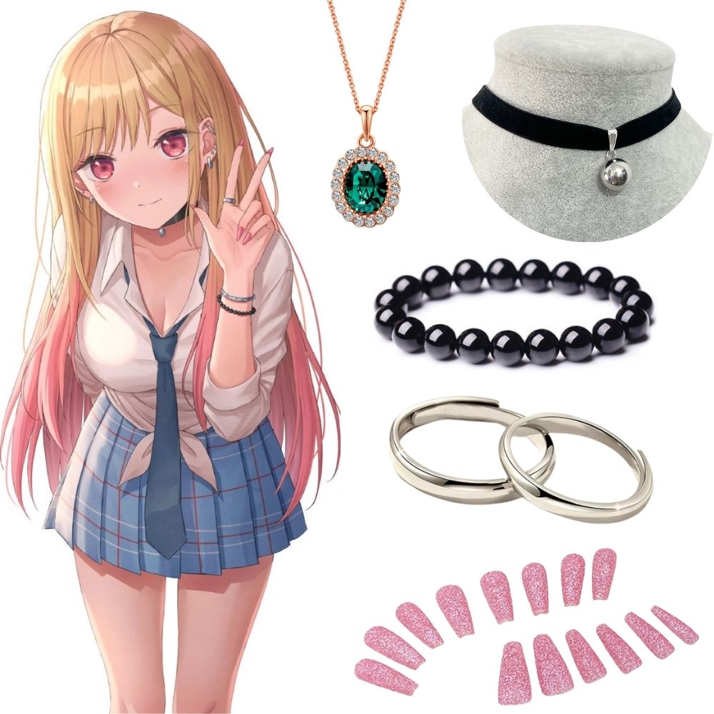 Nail Art - Pendientes y collar de Kitagawa Marin,