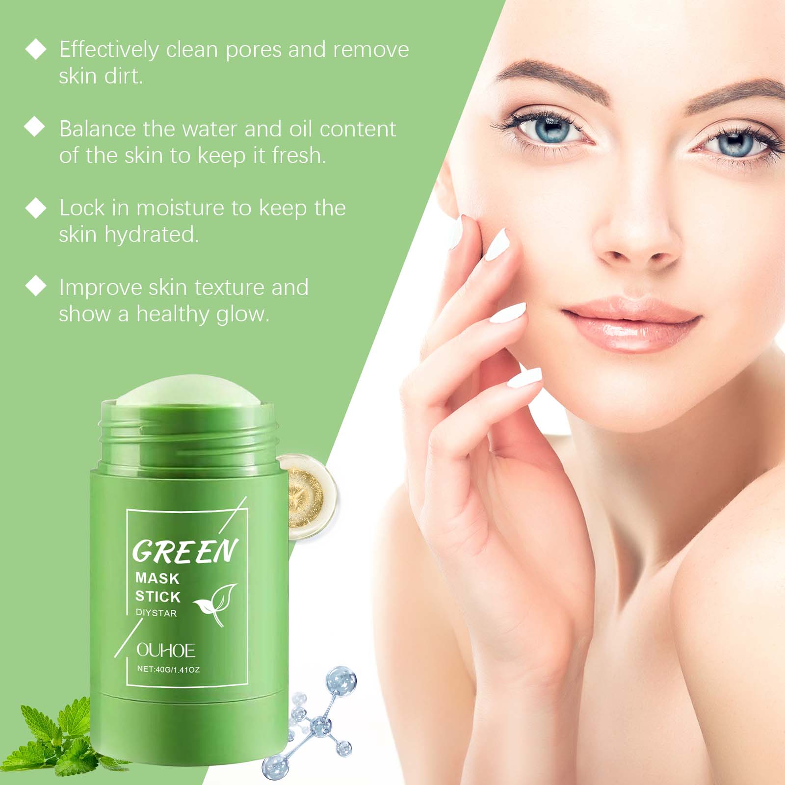Mascarilla Facial en Barra de  - Green Tea Cleansing Clay Mask reseña y precio