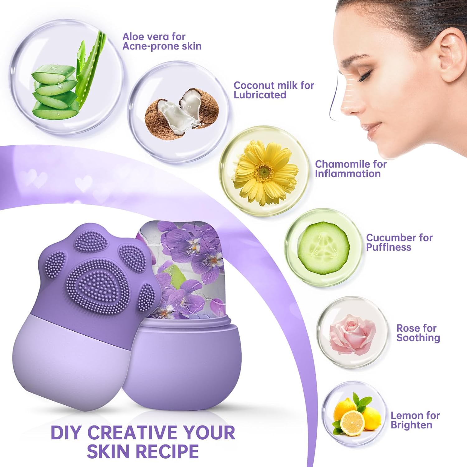Rodillo de hielo facial para e - Face Ice Roller Puffiness reseña y precio