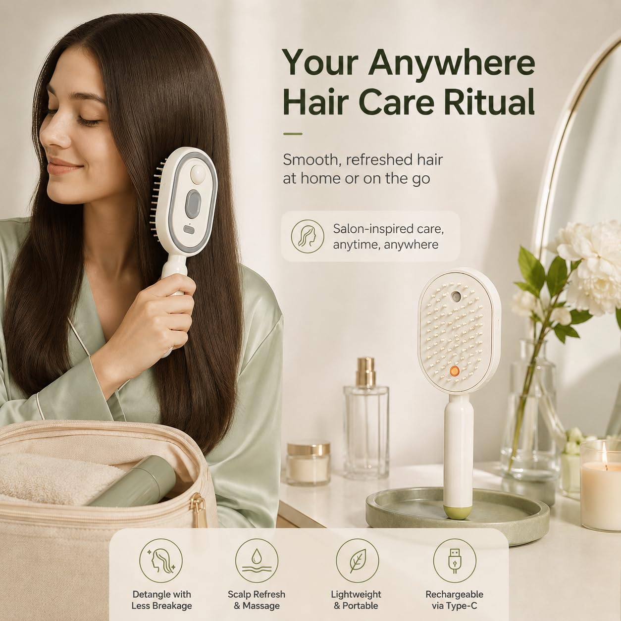Cepillo de masaje capilar eléc - Massage reseña y precio