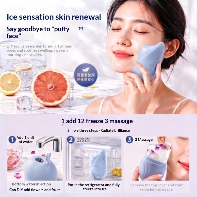 {+} Rodillo de hielo para rost - Face Ice Roller Puffiness reseña y precio