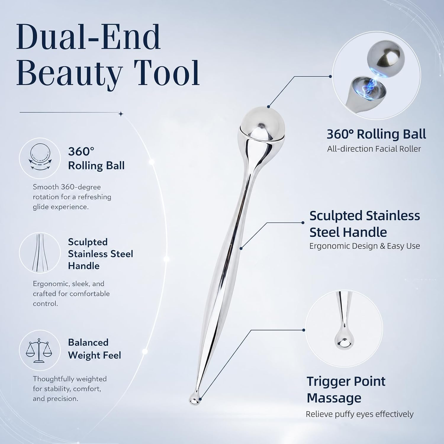 Rodillo Facial de Metal, Rodil - Face Ice Roller Puffiness reseña y precio