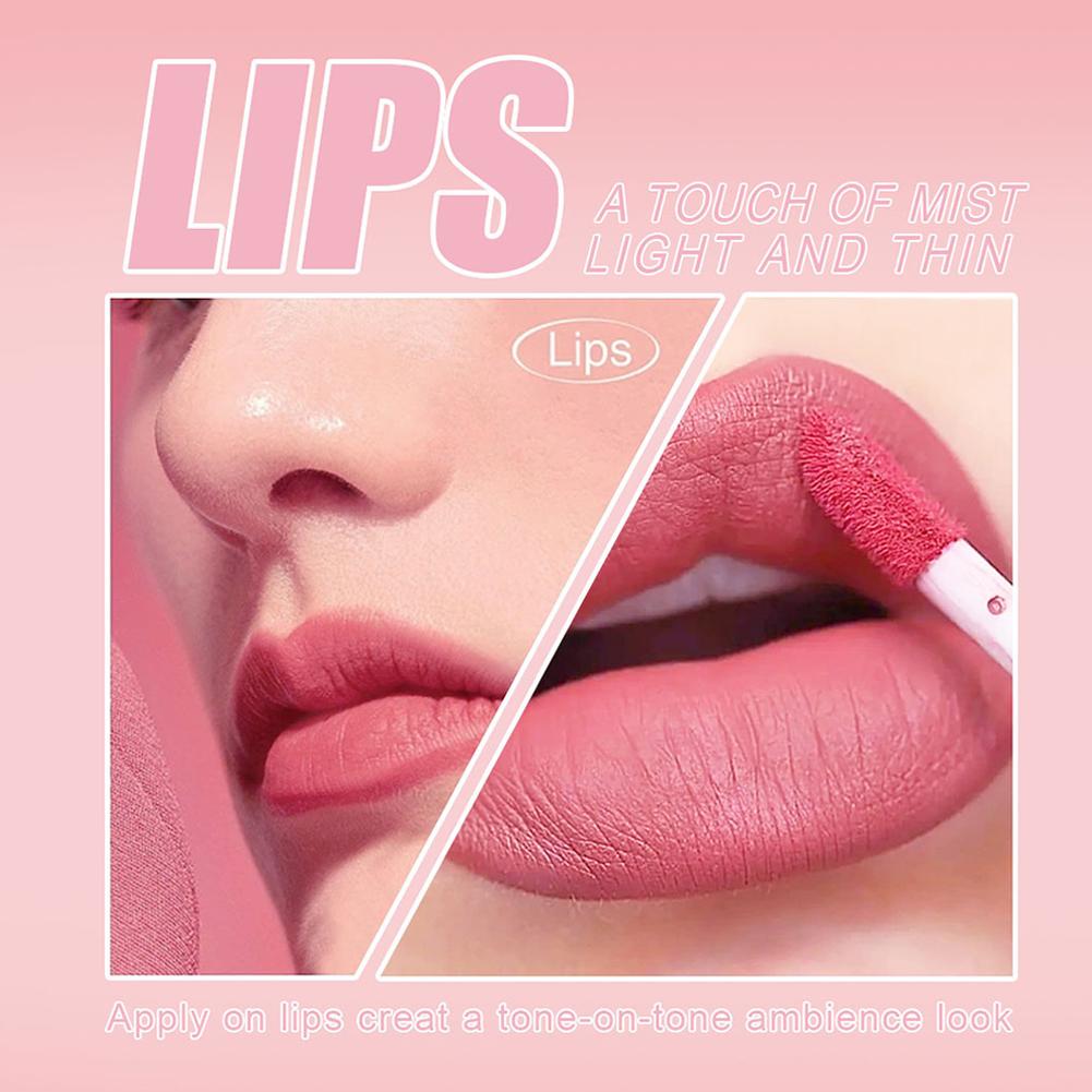 3 unids/set brillo de labios d - Matte Velvet Lip Tint Long Lasting reseña y precio