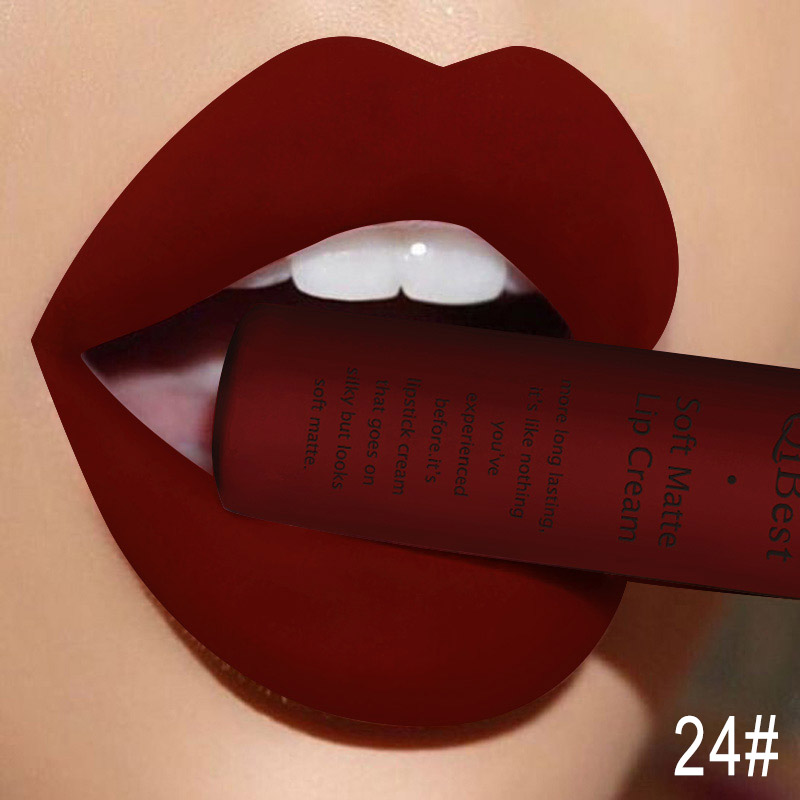 QIBEST-brillo de labios mate d - Matte Velvet Lip Tint Long Lasting reseña y precio