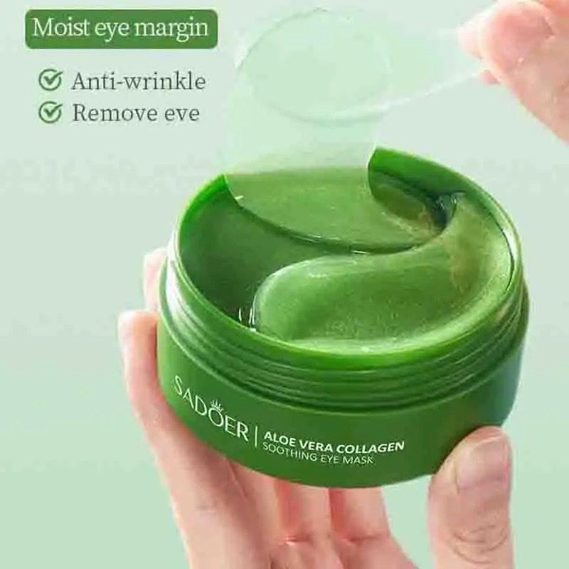 Mascarilla de colágeno de Aloe - Collagen Under Eye Patches reseña y precio