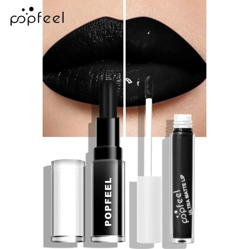 Lápiz labial líquido negro mat - Matte Velvet Lip Tint Long Lasting reseña y precio
