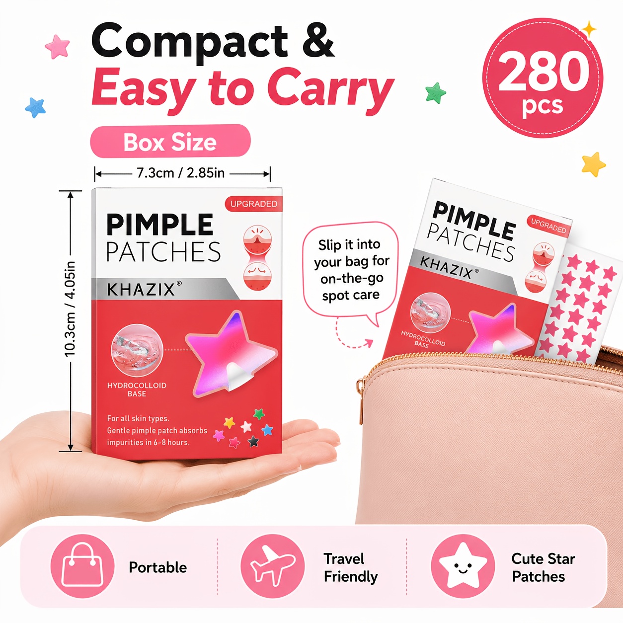 280 Parches Estrella para Gran - Hydrocolloid Pimple Patch reseña y precio