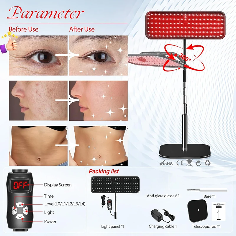 Panel de luz infrarroja cercan - Led Light Therapy Face Mask reseña y precio