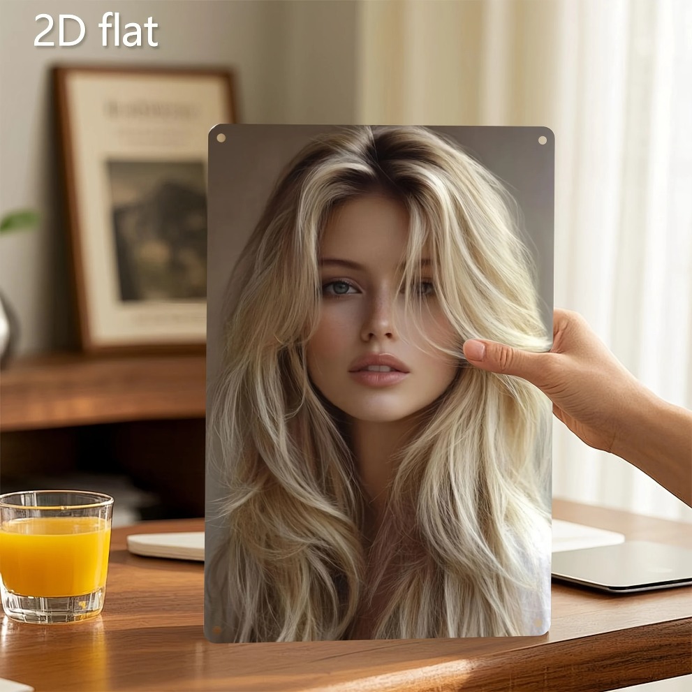 Arte de pared metálico Golden  - Hair Care reseña y precio
