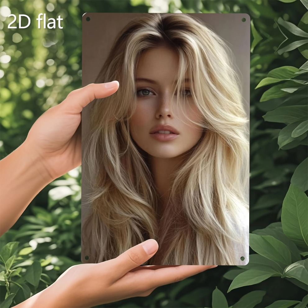 Arte de pared metálico Golden  - Hair Care reseña y precio